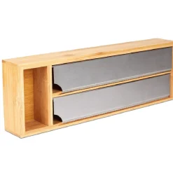 Dérouleur double en bambou avec porte-épice x1^Gifi Hot