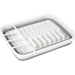 Egouttoir à vaisselle rétractable blanc gris^Gifi Online