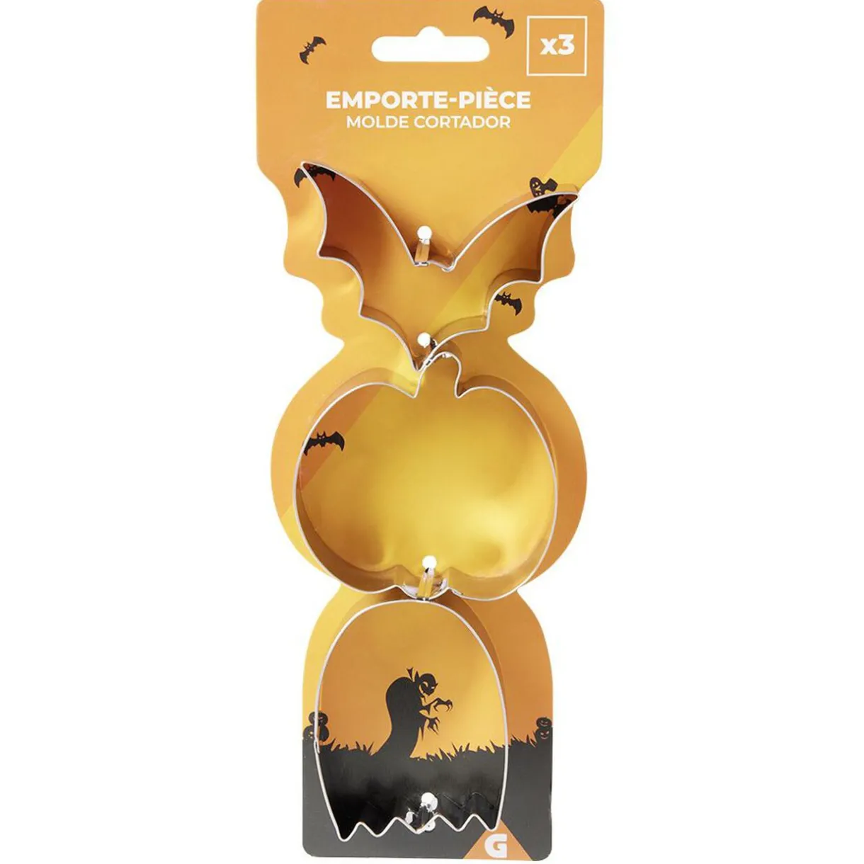 Emporte pièce décor Halloween inox x3^Gifi Best