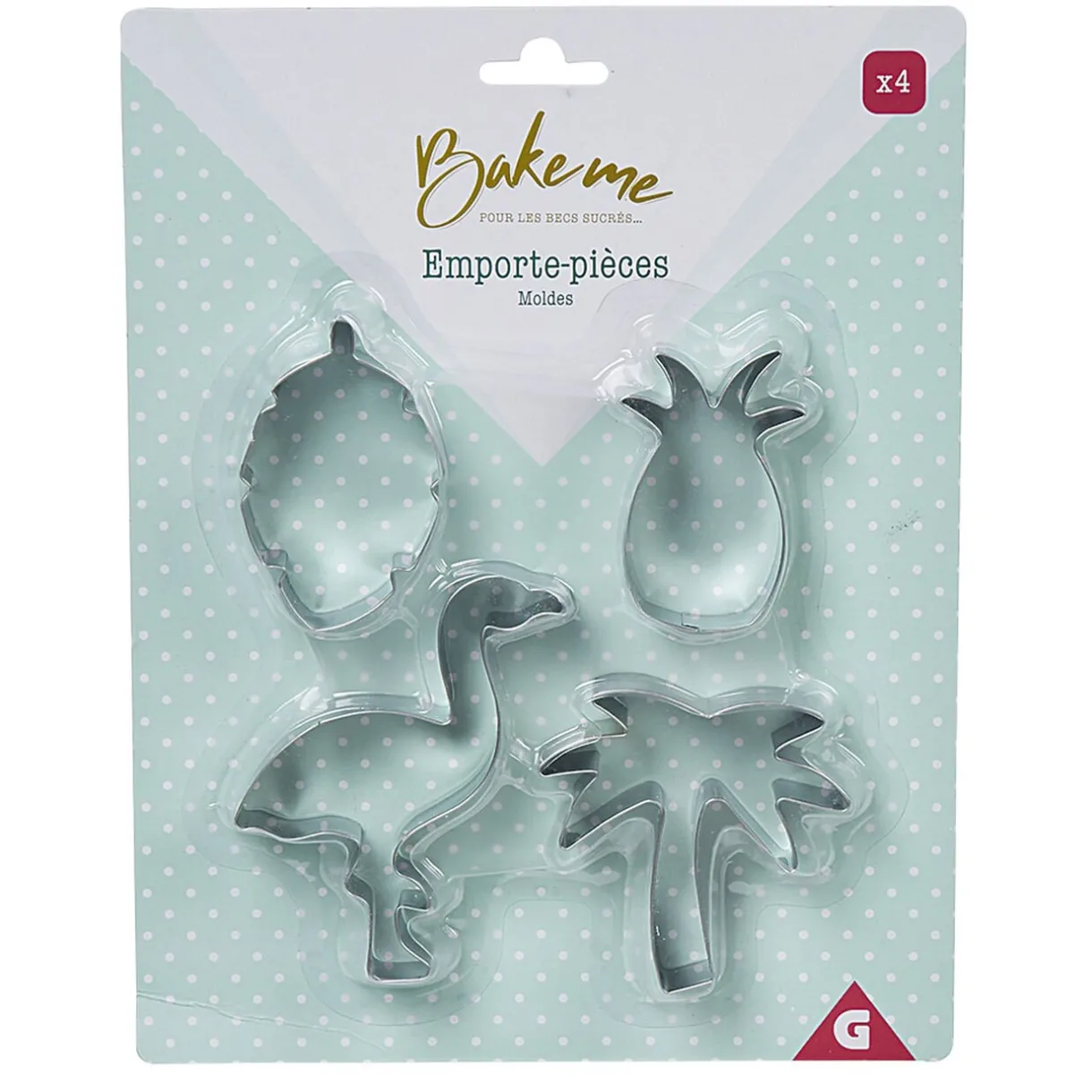 Emporte pièce forme Ananas Palmier Flamant rose Feuille x4^Gifi Outlet