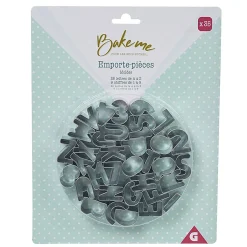 Emporte pièce forme lettre argenté x35^Gifi Best