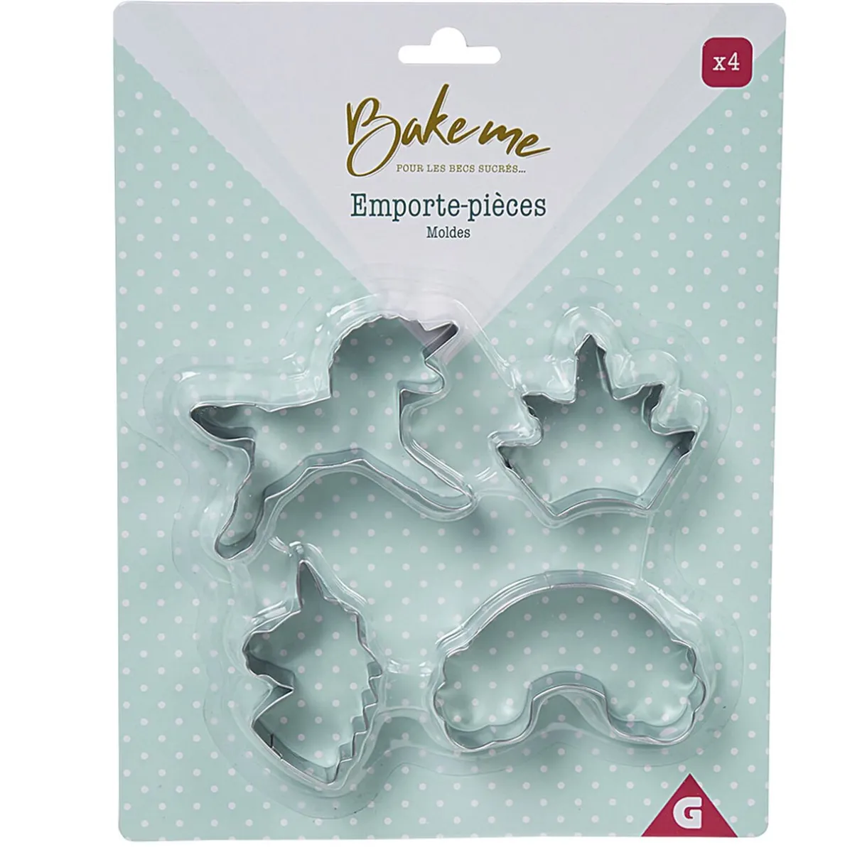 Emporte pièce forme Licorne Arc en ciel Couronne x4^Gifi Best