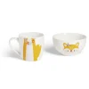 Ensemble bol et mug en porcelaine motif enfant motif renard H15cm^Gifi New
