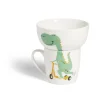 Ensemble bol et mug en porcelaine motif enfant motif dinosaure H15cm^Gifi Hot