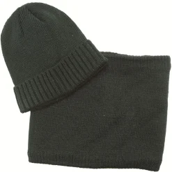 Outlet Gifi Ensemble Bonnet et Tour de cou en acrylique polyester noir