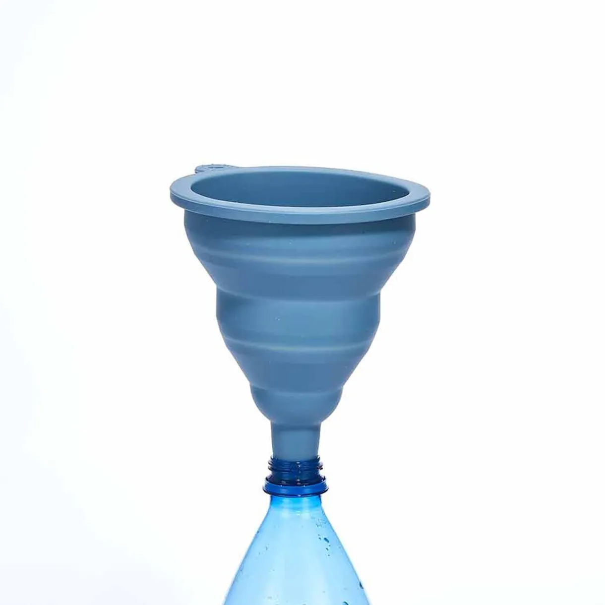 Entonnoir pliable rétractable en silicone bleu^Gifi Hot