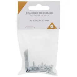 Gifi Equerre chaise 30x30x10 mm - Largeur 2 mm