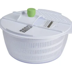 Essoreuse à salade et mandoline 4 lames blanc vert^Gifi Best