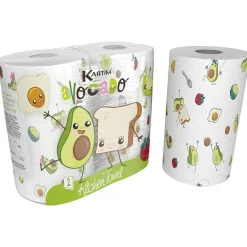 Nettoyage Et Entretien|Gifi Essuie-tout ménager Kartika 70 feuilles motif avocat x2