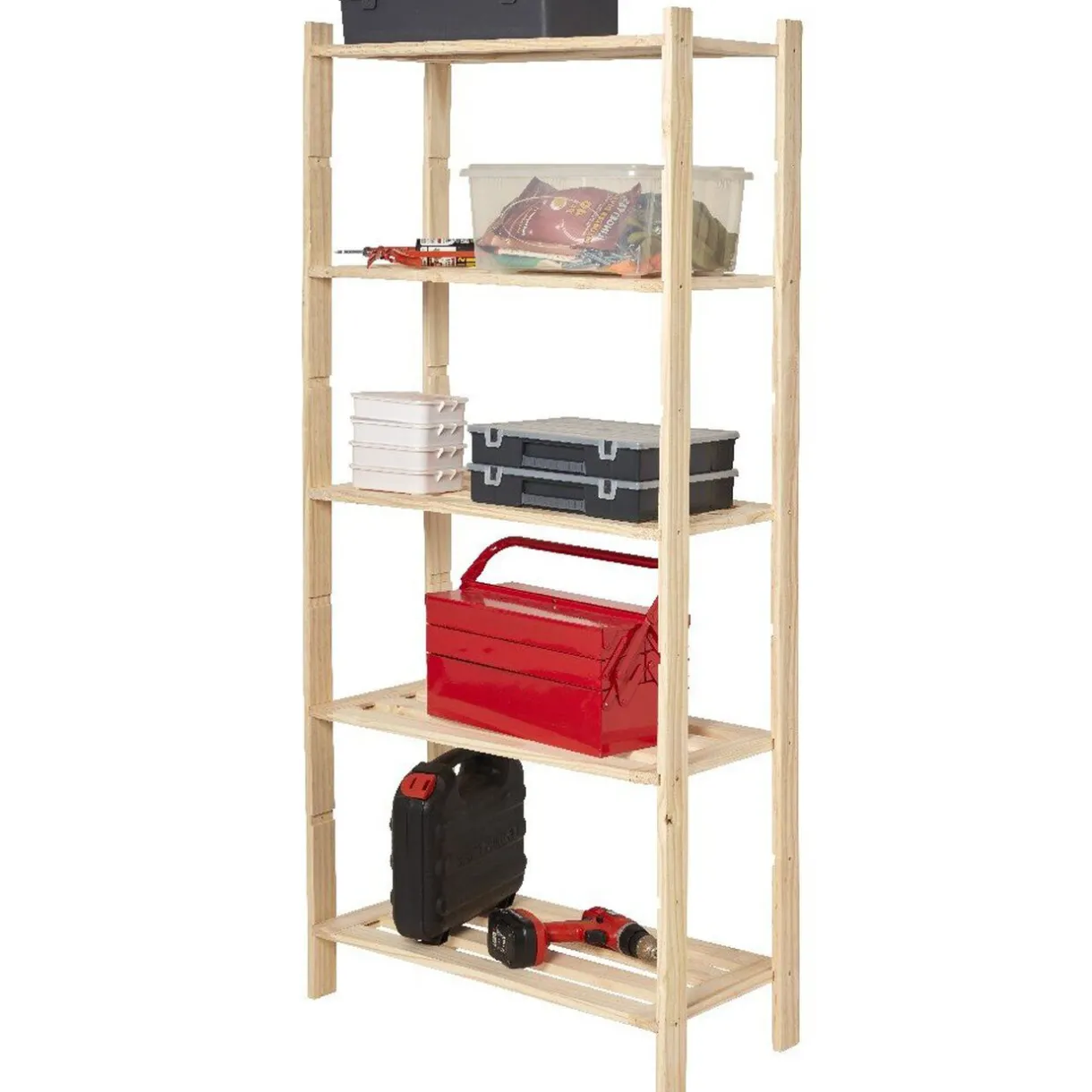 Rangement|Gifi Etagère 5 niveaux en pin naturel