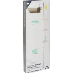 Outlet Gifi Etagère d'angle de douche 4 niveaux