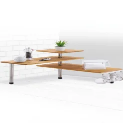 Etagère d'angle modulable en bambou^Gifi Sale