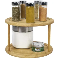 Etagère de cuisine ronde rotative 2 niveaux^Gifi Outlet