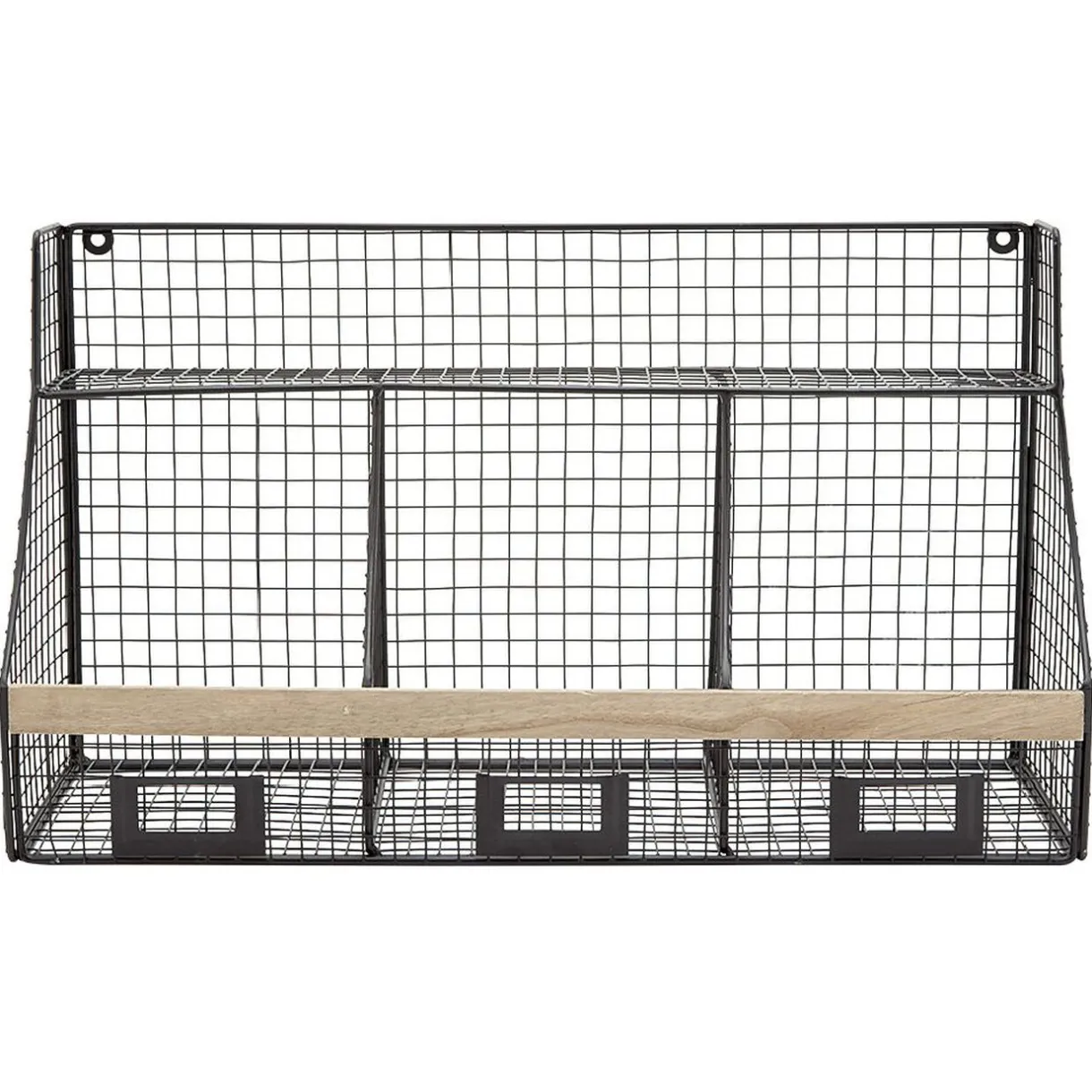 Rangement|Gifi Etagère mural 3 casiers métal noir et naturel