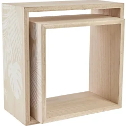 Rangement|Gifi Etagère murale Jungle forme carrée x2