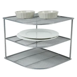 Rangement|Gifi Etagère porte-assiettes argentée