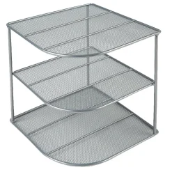 Rangement|Gifi Etagère porte-assiettes argentée