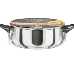 Faitout anti adhésif inox couvercle en verre^Gifi Hot