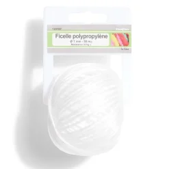 New Gifi Ficelle en polypropylène blanc Ø1 mm - L.50 m