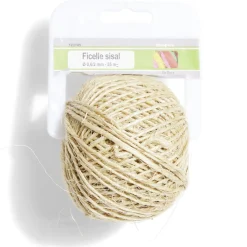 Outlet Gifi Ficelle en sisal beige Ø0,6/2 mm - L.55 m