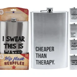 Flasque en métal message humoristique^Gifi