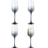 Flûte à champagne fumé noir 19,5cl x4^Gifi Clearance