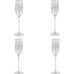Flûte à champagne pois doré x4^Gifi