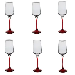 Flûte à champagne rouge translucide x6^Gifi Clearance