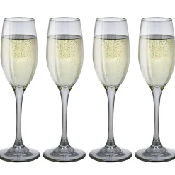 Flûte en verre argenté x4^Gifi New