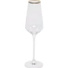 Flûte en verre avec liseré doré 23 cl x4^Gifi Hot