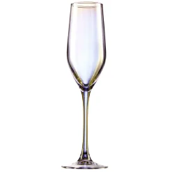 Flûte en verre Kira dorée 17cL x4^Gifi Sale
