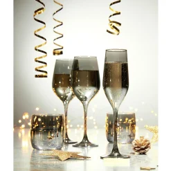 Flûte en verre Kira Smoked 17cL x4^Gifi Sale