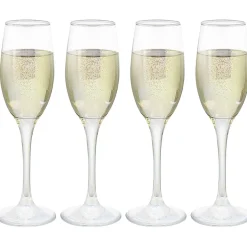 Flûte en verre transparent irisé x4^Gifi New