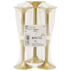 Flûte réutilisable dorée x6^Gifi New