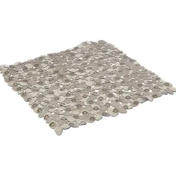 Best Gifi Fond de douche en pvc gris effet galets