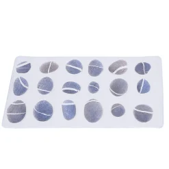 Outlet Gifi Fond de douche pvc blanc motif galets gris