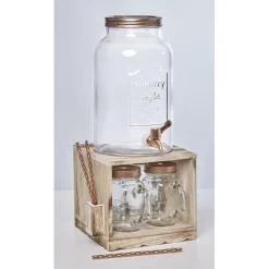 Fontaine à boisson et 4 bocaux^Gifi