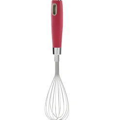 Fouet de cuisine en inox manche en polypropylène rouge^Gifi Discount