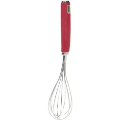Fouet de cuisine en inox manche en polypropylène rouge^Gifi Discount