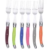 Fourchette inox manche multicolore x6^Gifi Clearance
