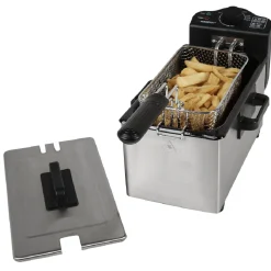 Friteuse inox Homday 3 L^Gifi Discount
