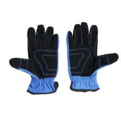 Online Gifi Gants mécanicien coton et cuir taille unique bleu