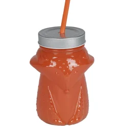 Gobelet animalier en verre + paille + couvercle^Gifi Best