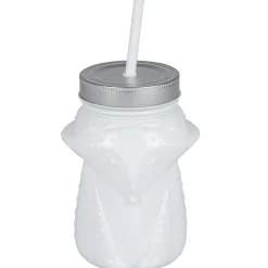 Gobelet animalier en verre + paille + couvercle^Gifi Best