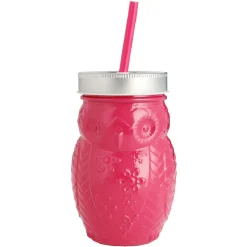 Gobelet animalier en verre + paille + couvercle^Gifi Best