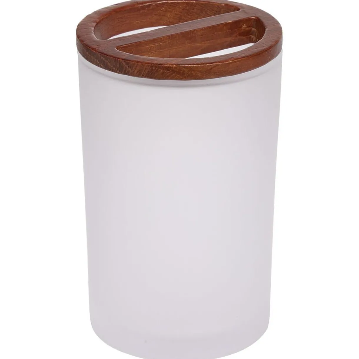 Online Gifi Gobelet blanc en verre et bois Ø7xH11,7cm