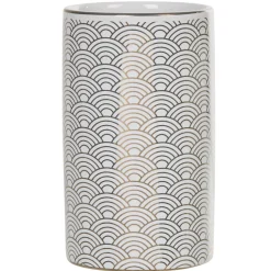 Clearance Gifi Gobelet céramique motif écaille blanc doré