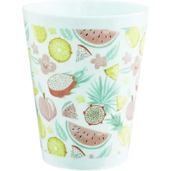Gobelet en plastique décor fruits exotiques^Gifi Hot
