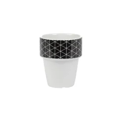 Gobelet en porcelaine design blanc noir 11 cl x4^Gifi Discount