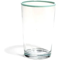 Gobelet en verre bord coloré 30 cl x 3^Gifi Outlet